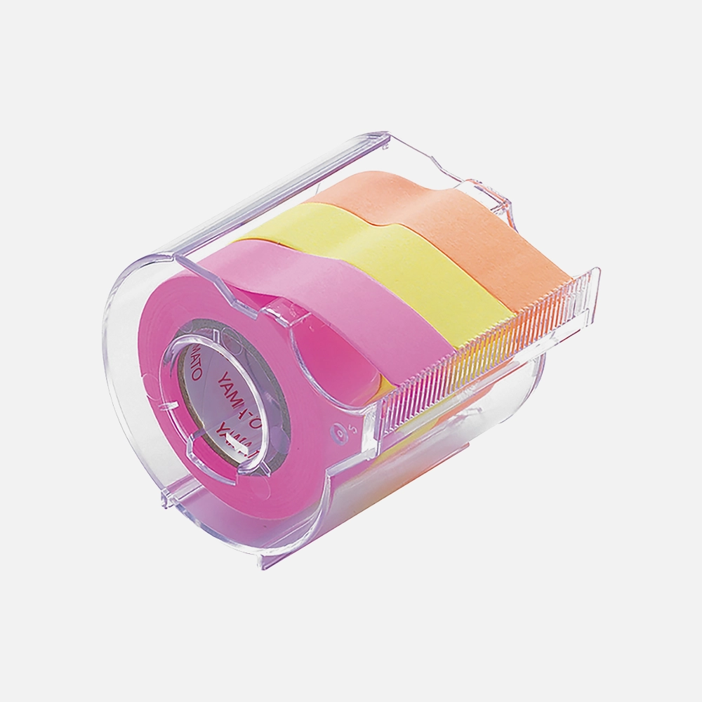 YAMATO 야마토 Self Stick 메모 롤 종이 테이프 - 15mm 폭 로즈, 레몬, 오렌지 RK-15CH-C 