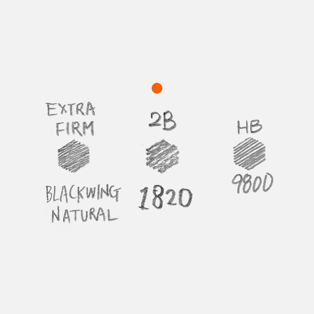 코이누르 1820 점보 연필 2B 경도 다른 제조사 HB 연필과 비교