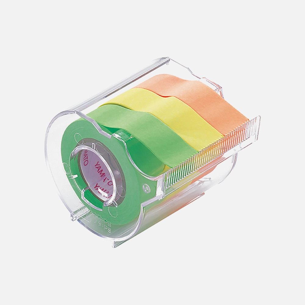 YAMATO 야마토 Self Stick 메모 롤 종이 테이프 - 15mm 폭 라임 레몬 오렌지 RK-15CH-A 