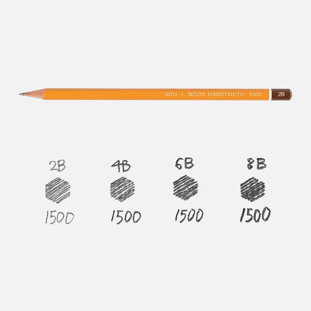 코이누르 1500 연필 코이누어 코이노어 koh i noor 경도 비교 2B 4B 6B 8B