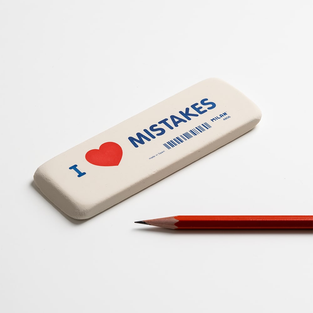 밀란 아이 러브 미스테이크 I love mistakes 지우개 대형