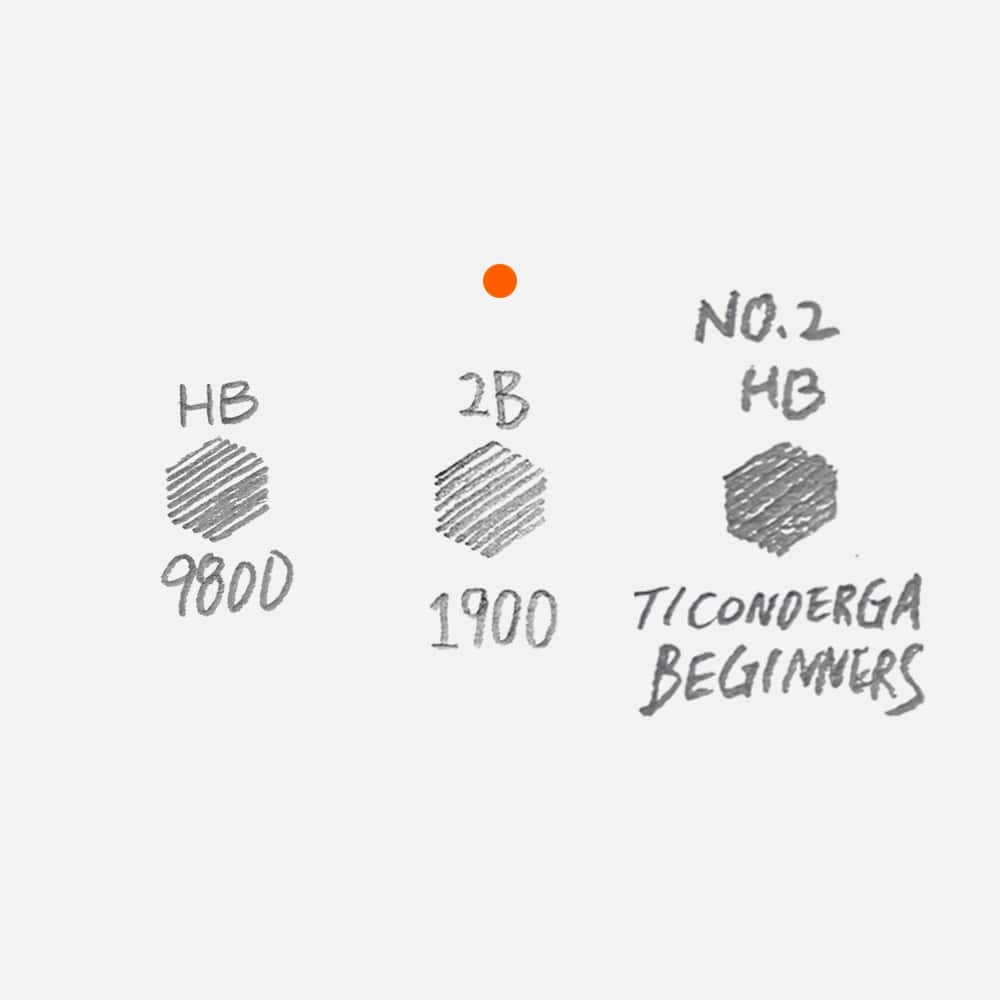 코이누르 1900 연필 2B 경도 다른 제조사 HB 연필과 비교