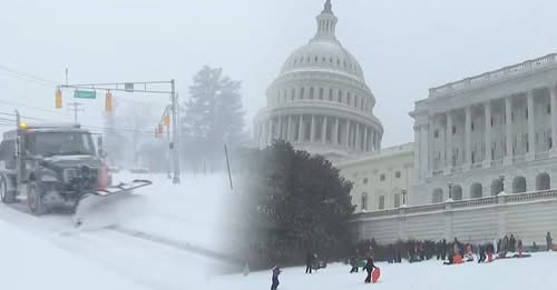 초강력 눈폭풍 美전역 강타…"도로에 나오지 말라"