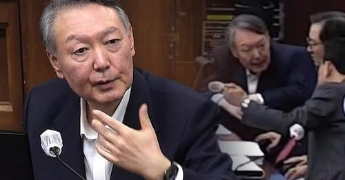 尹 "특검, 與호루라기에 달려든 이리떼…계엄은 먹잇감" 최후진술