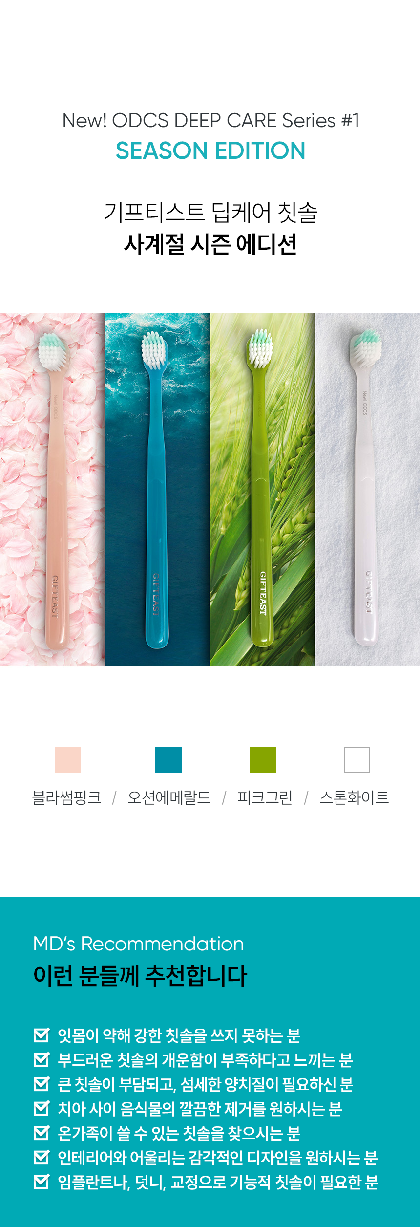 기프티스트 딥케어칫솔 오리진 시즌에디션 1박스(12개입)