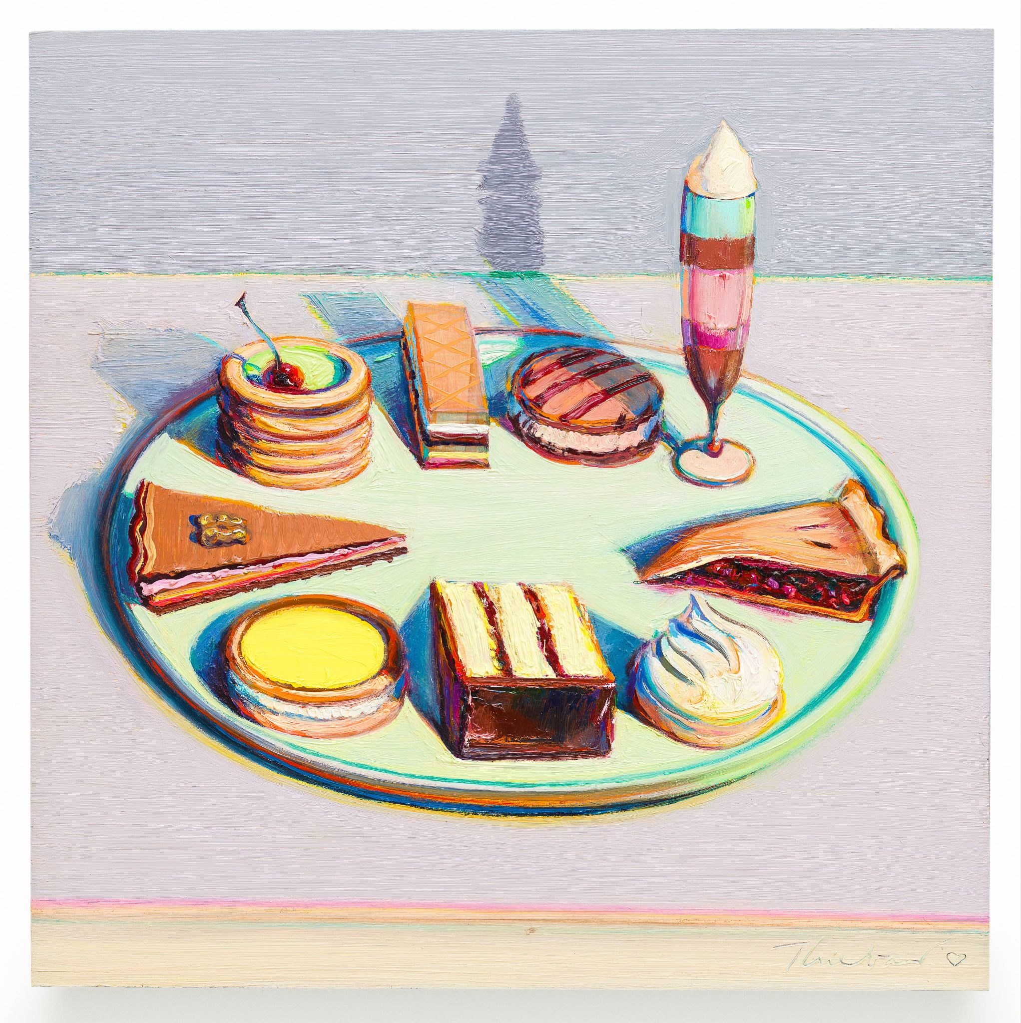 Wayne Thiebaud, Dessert Tray, 1992-1994 © Wayne Thiebaud Foundation