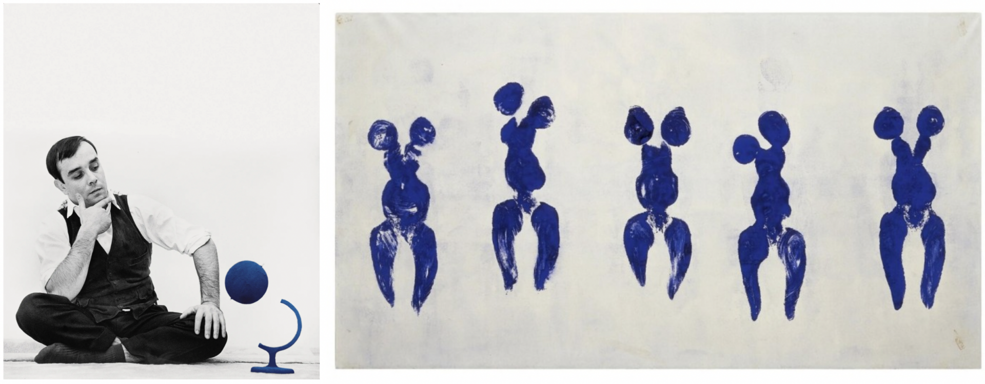 이브 클라인과 그의 작품'Untitled Anthropometry', 1960