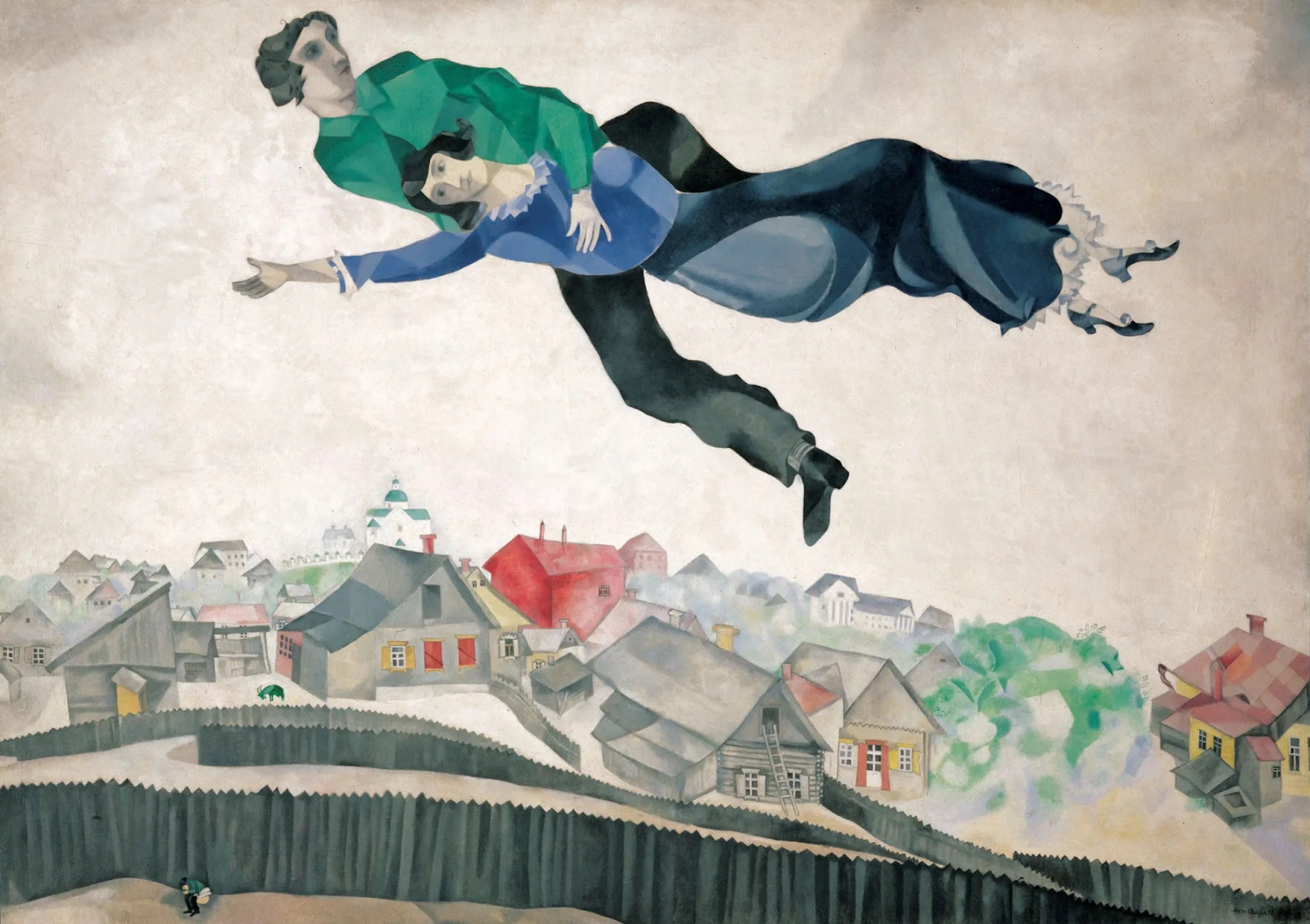 마르크 샤갈, 「도시 위로」 (1918)