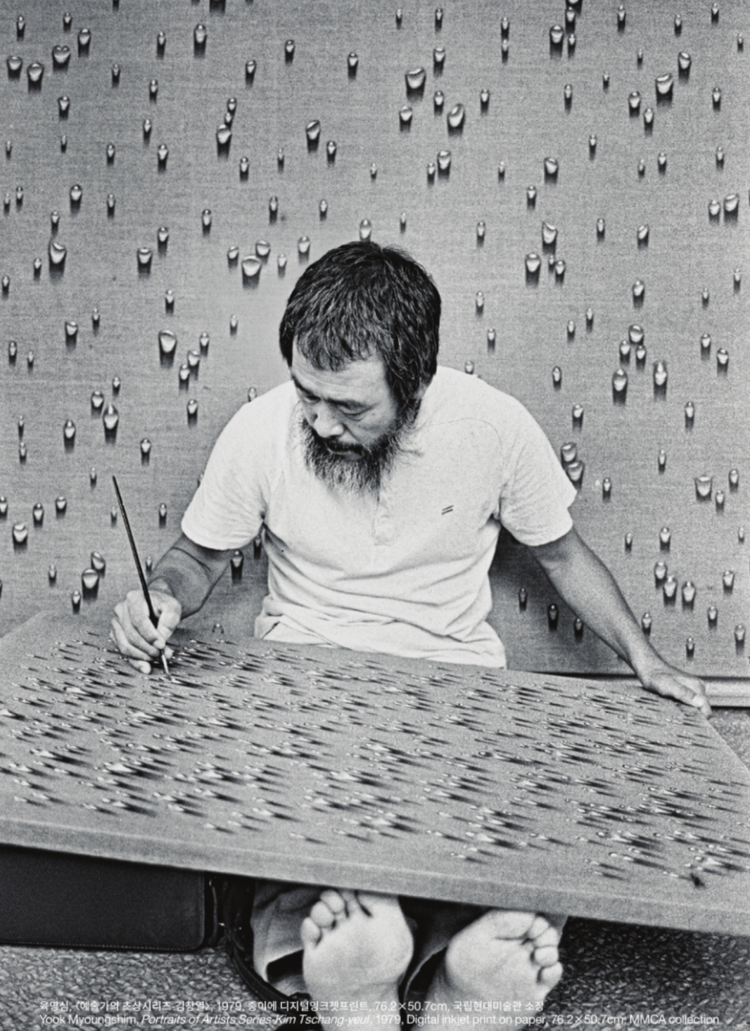 김창열 화백의 모습