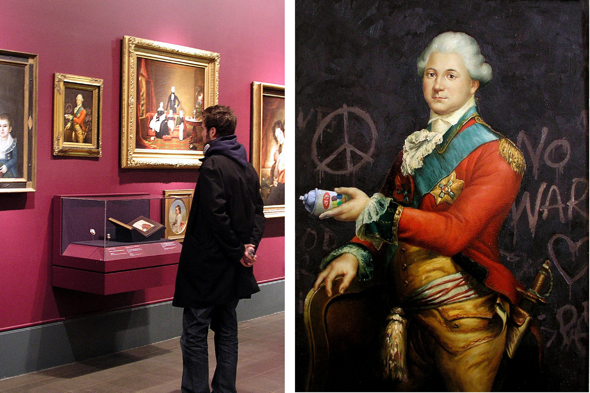 뱅크시의 도둑전시 작품