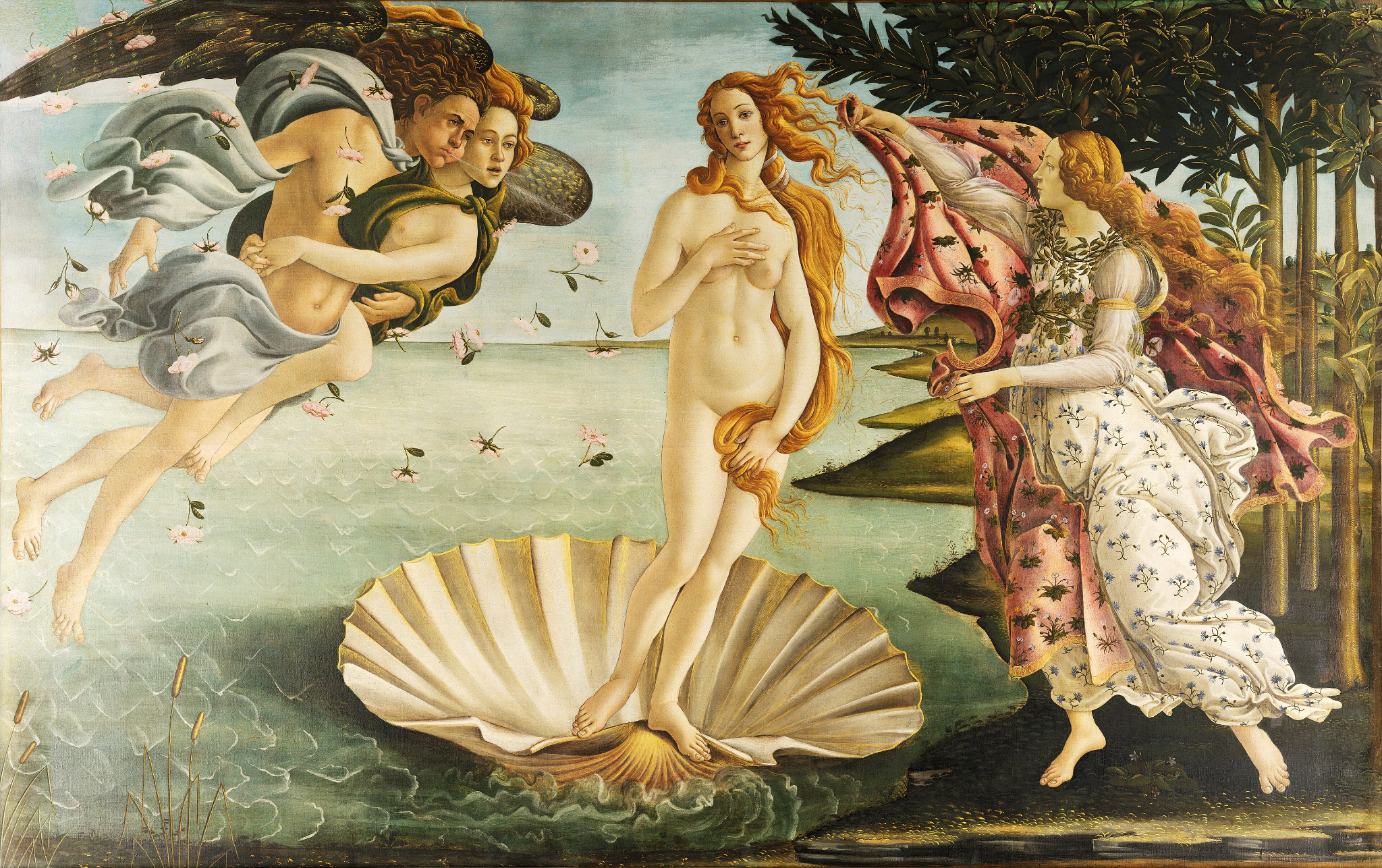 Sandro Botticelli, The Birth of Venus, 1484–1486, Uffizi Gallery 소장