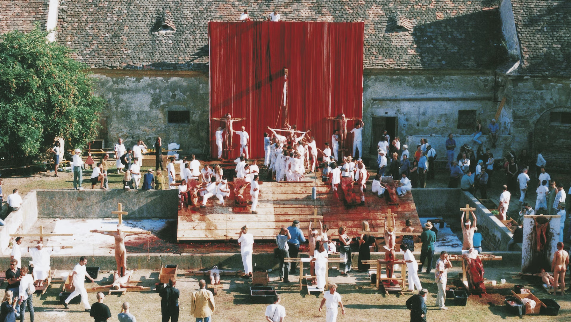 Hermann Nitsch, and the Orgies Mysteries Theater's 6-Day Play (2022), day 1