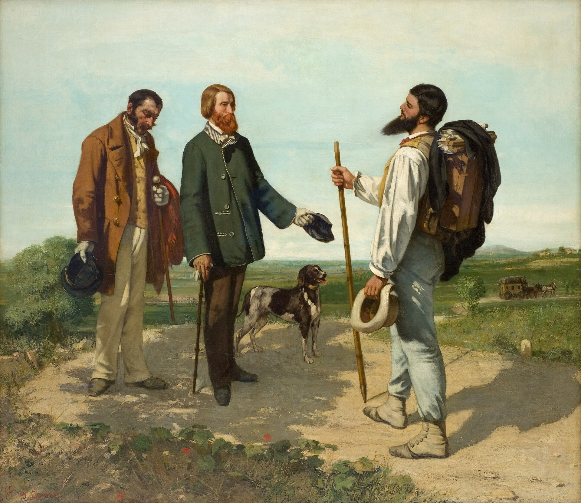 쿠르베의 또다른 작품 Bonjour Monsieur Courbet, 1854, Musée Fabre 소장
