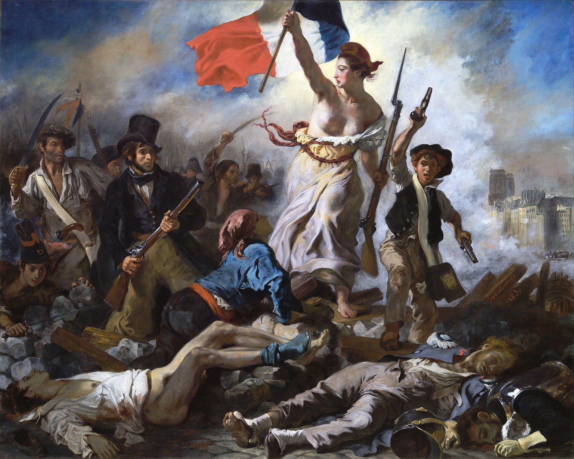 Eugène Delacroix, Liberty Leading the People, 1830, Louvre Museum 소장