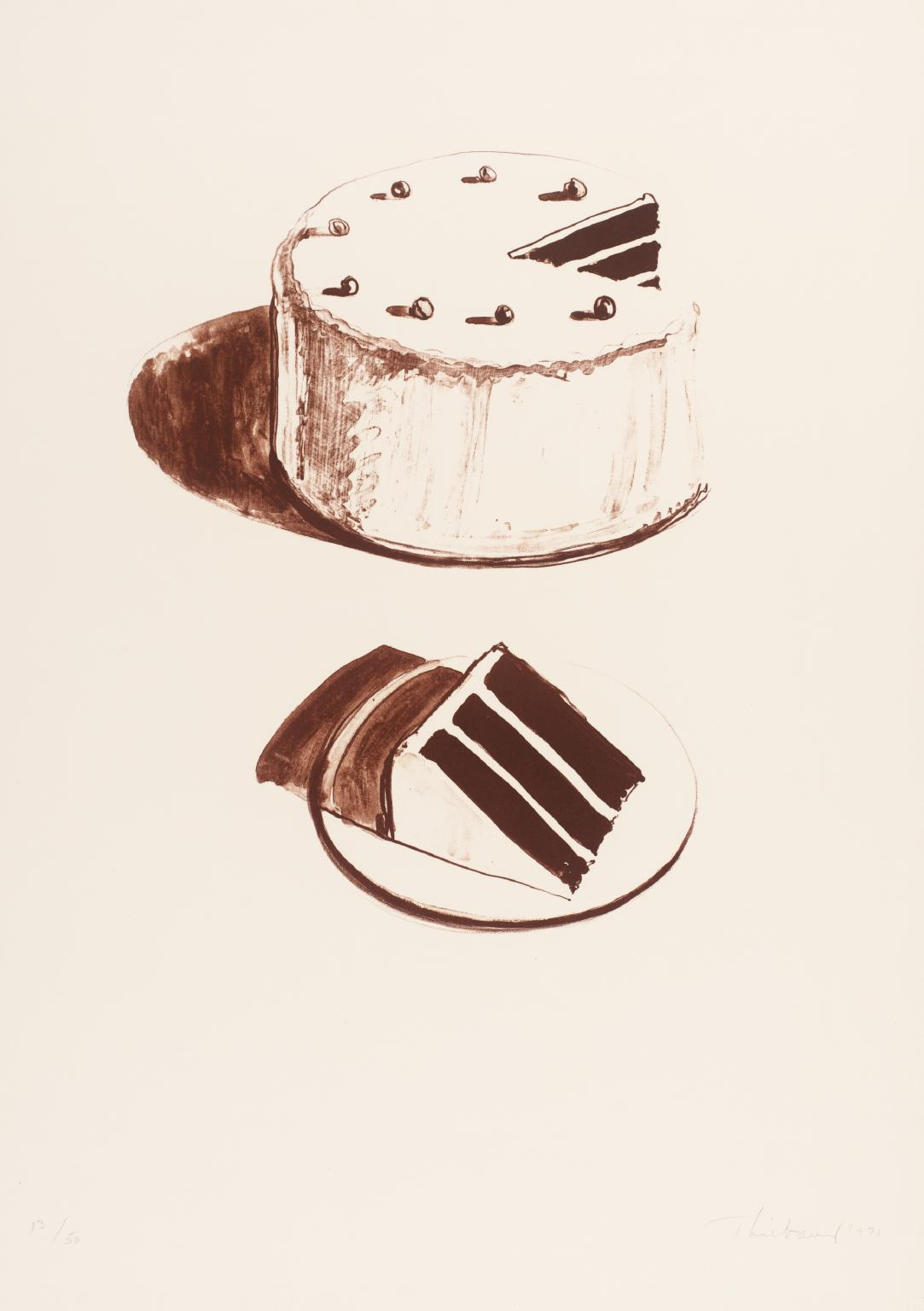 Wayne Thiebaud, Chocolate Cake, 1971, 테이트 브리튼 소장
