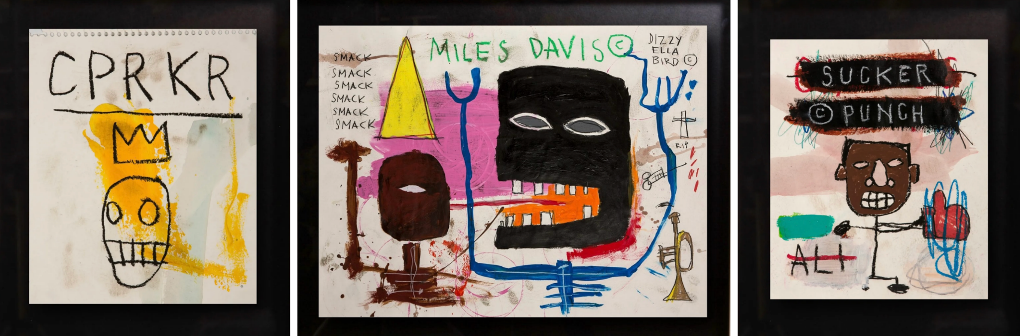 찰리 파커, 마일스 데이비스, 무하마드 알리를 그린 바스키아의 그림