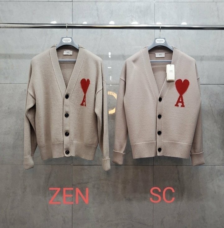 아미 빅하트 로고 울가디건 2color