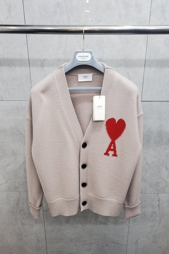 아미 빅하트 로고 울가디건 2color