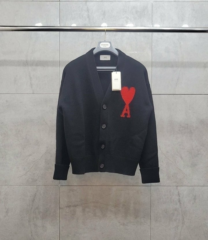 아미 빅하트 로고 울가디건 2color