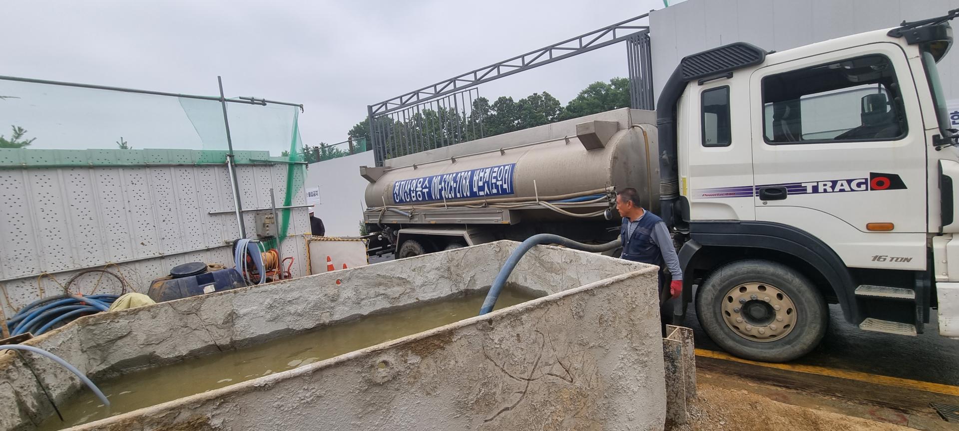 [2023년 6월 7일] CIP 캡콘크리트타설준비, 항타기 PHC파일 작업준비, PHC파일 밀크주입준비, 도로청소, 시항타 2 ...