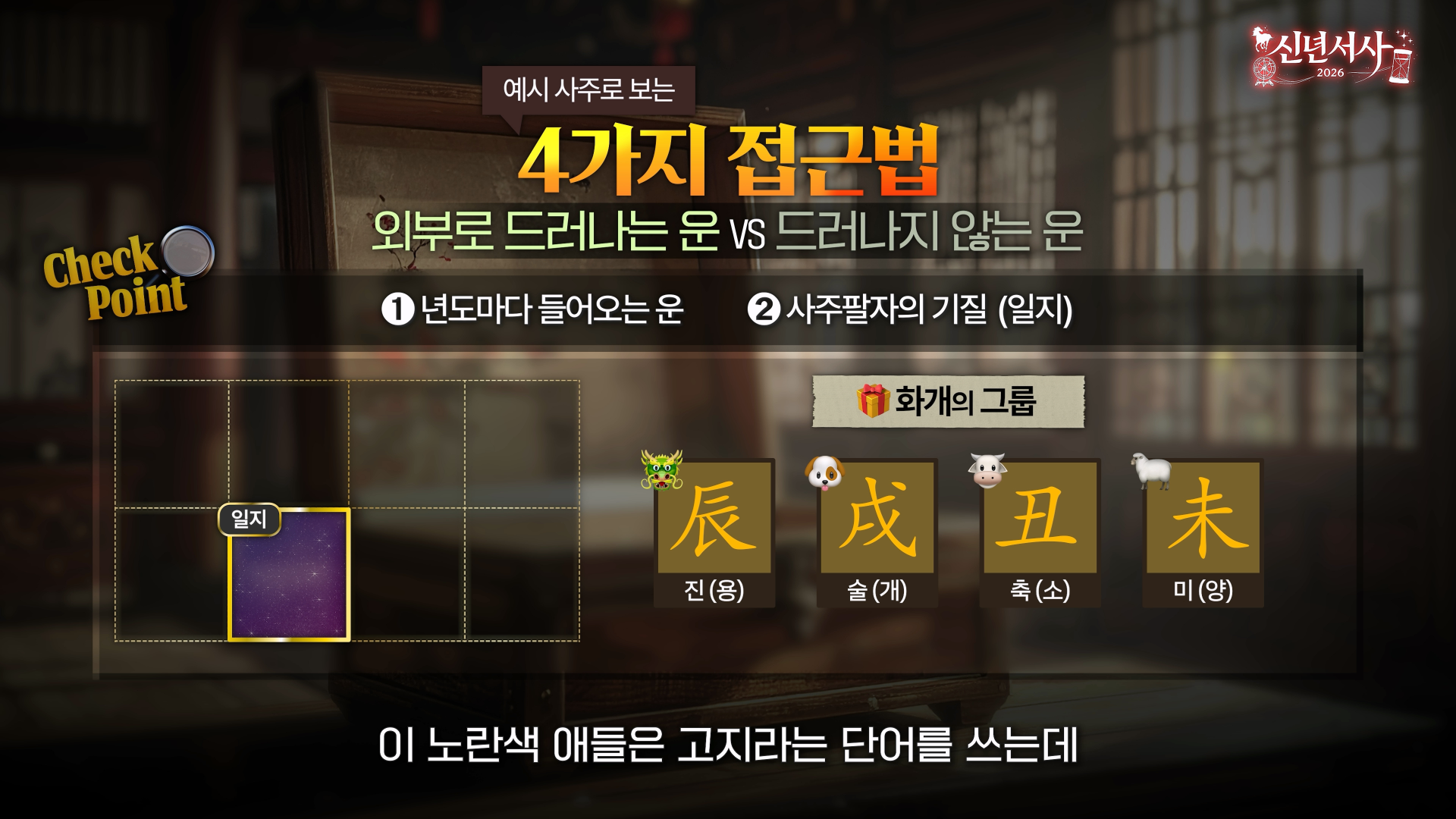 신년운세 드러나는 운 숨겨진 운 차이
