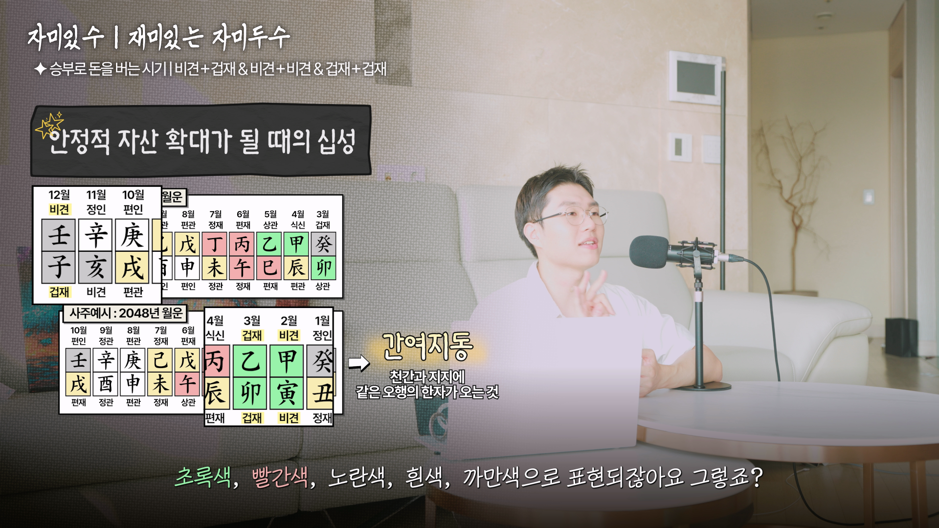 간여지동 오행 산업 사주 재물운 보는 법