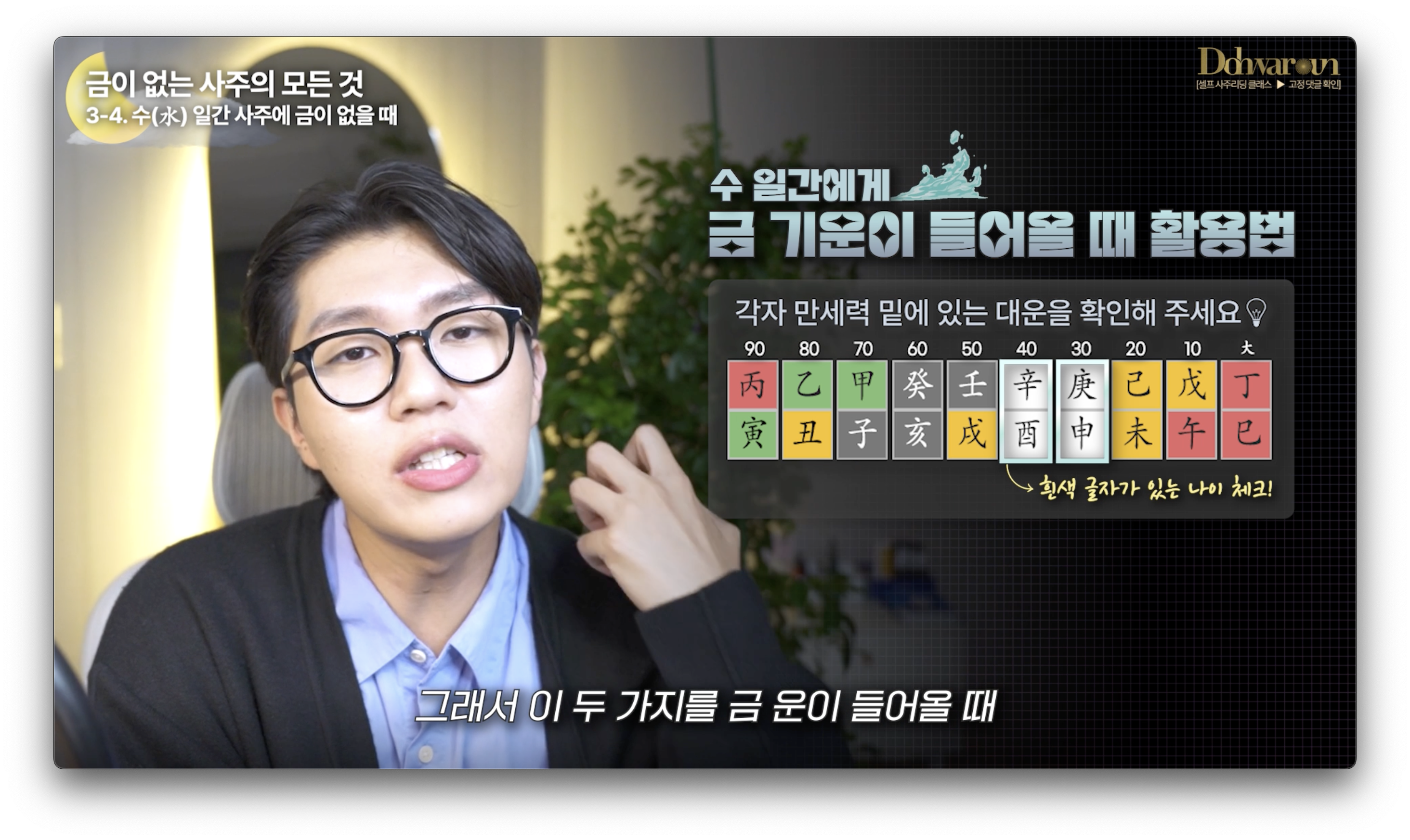 사주에 금이 없으면