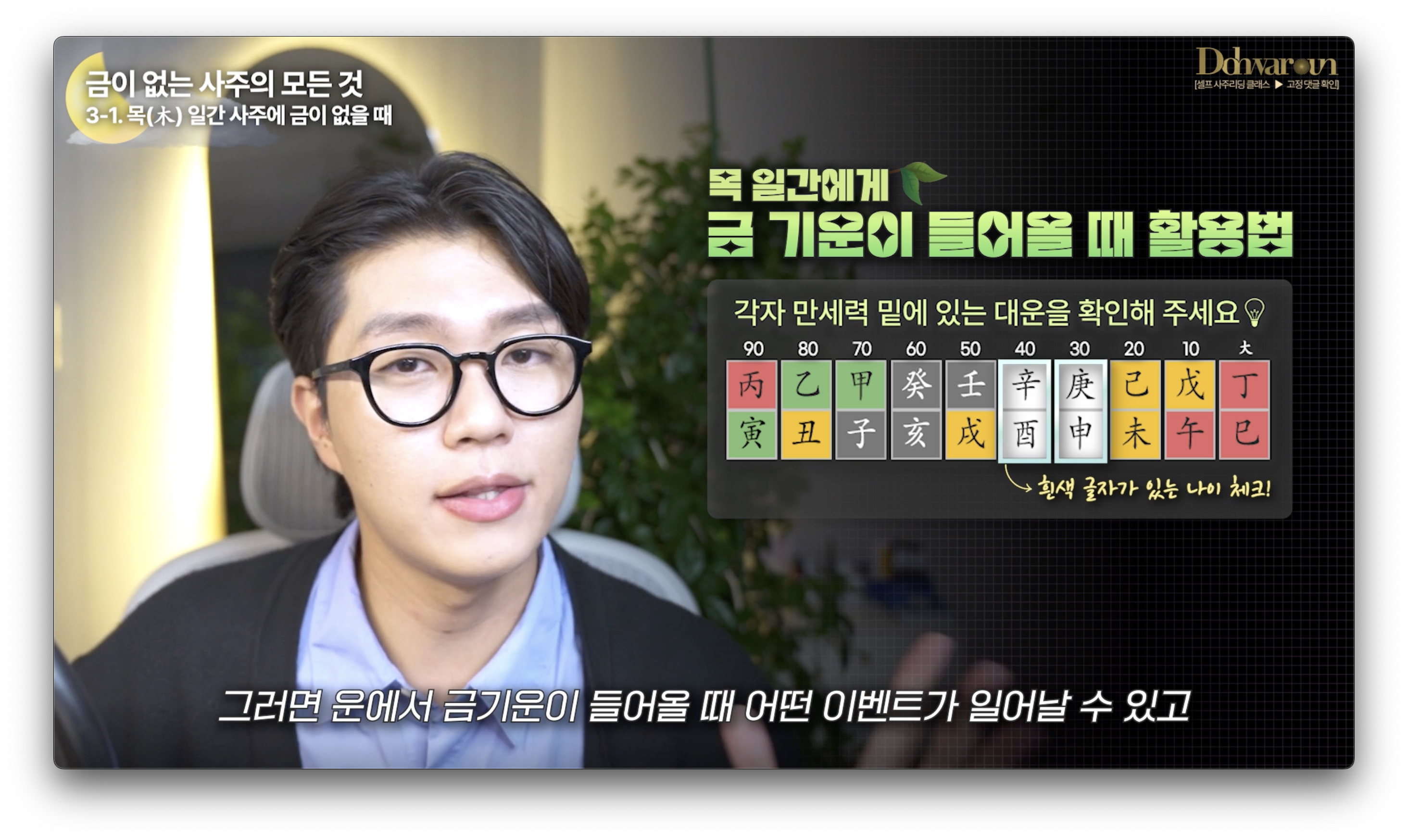 사주에 금이 없으면