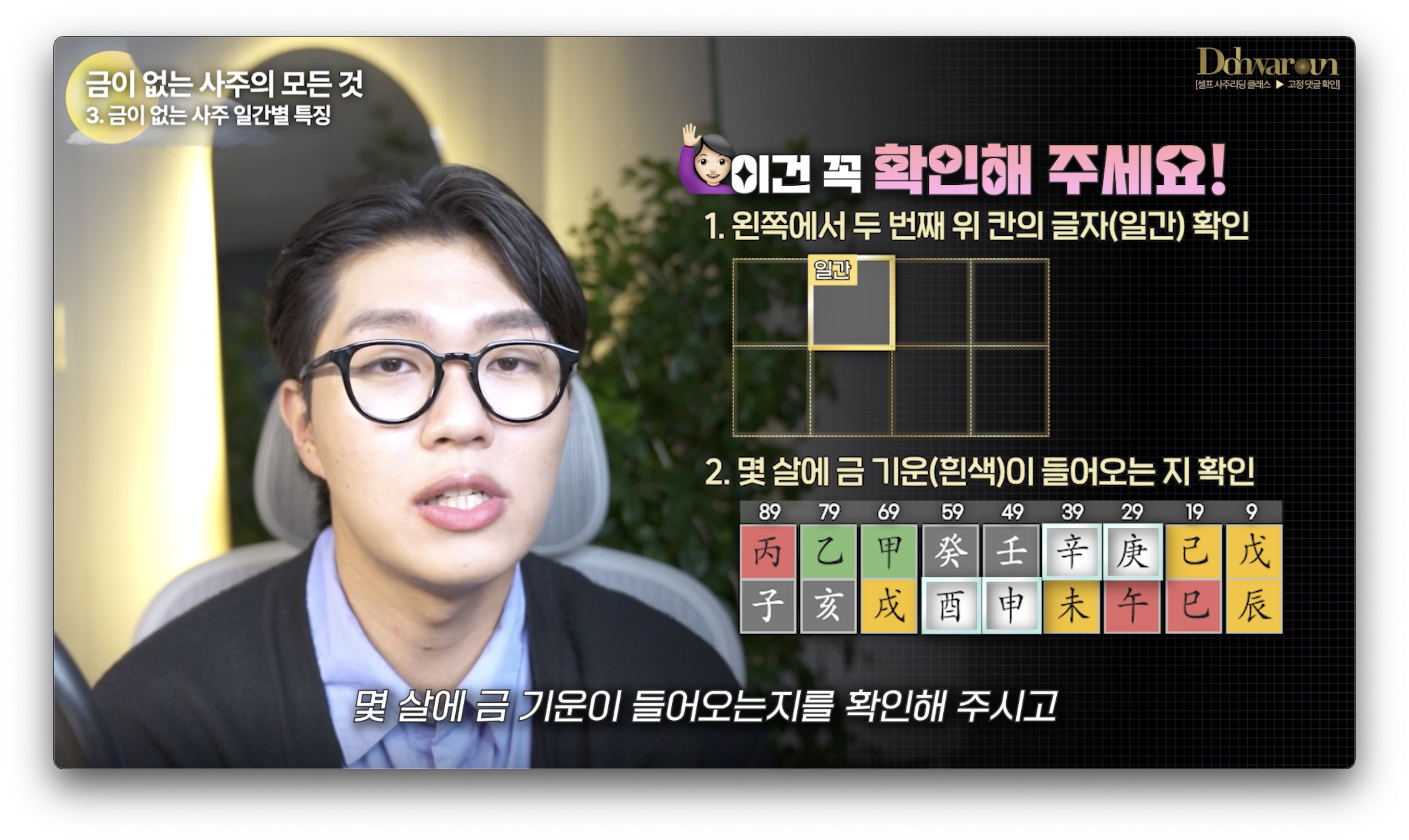 금이 없는 사주