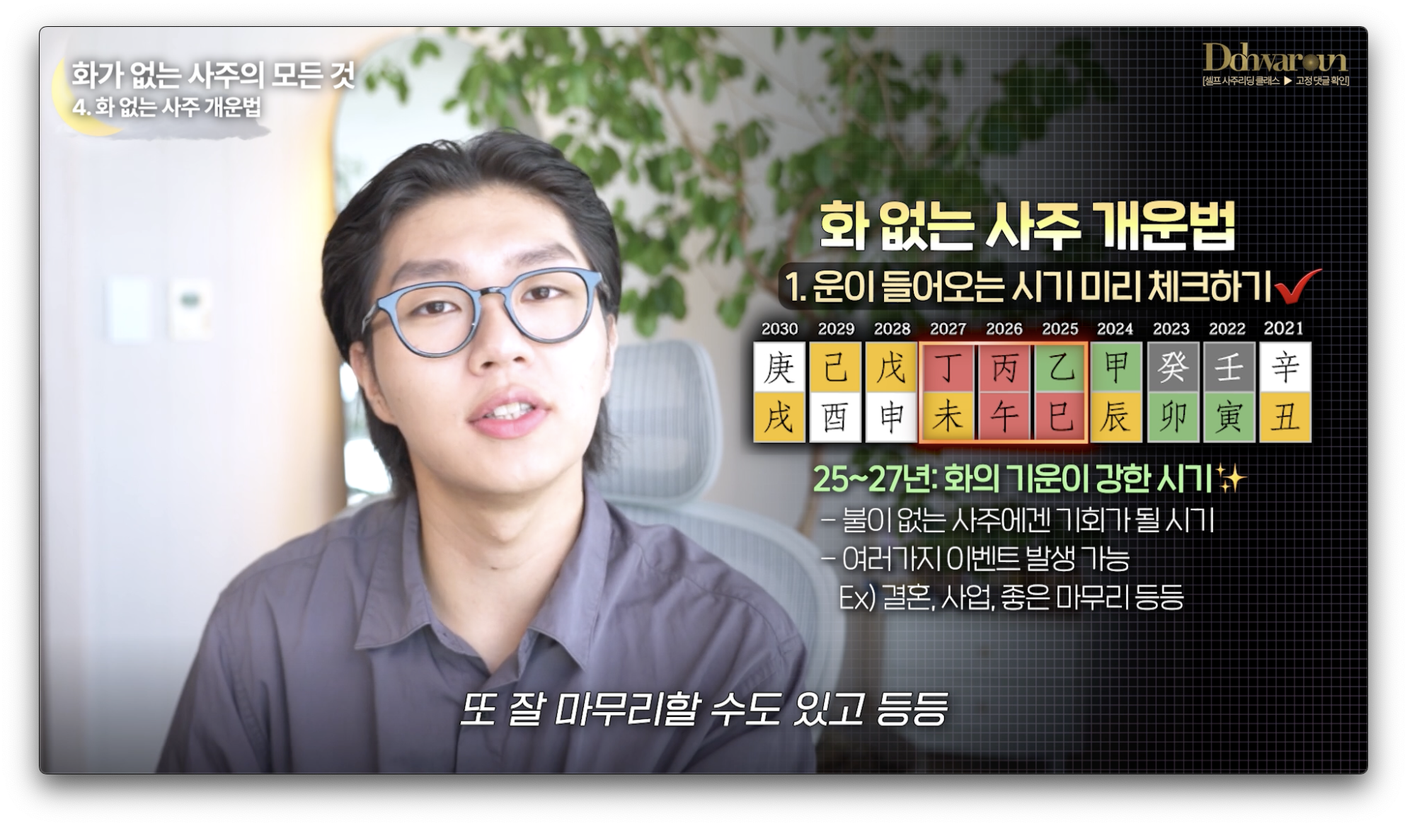 화가 없는 사주 개운법