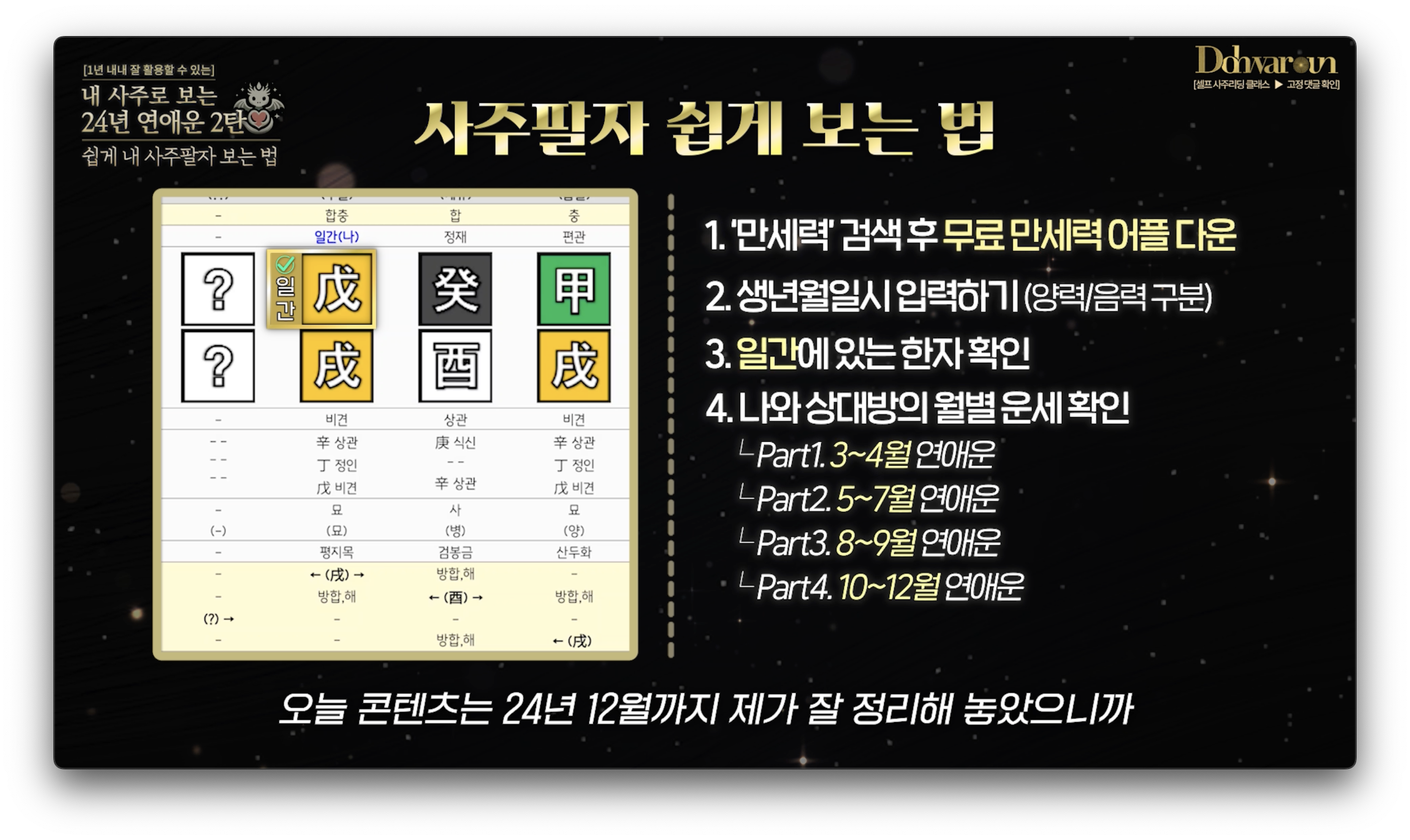 연애운 보는법