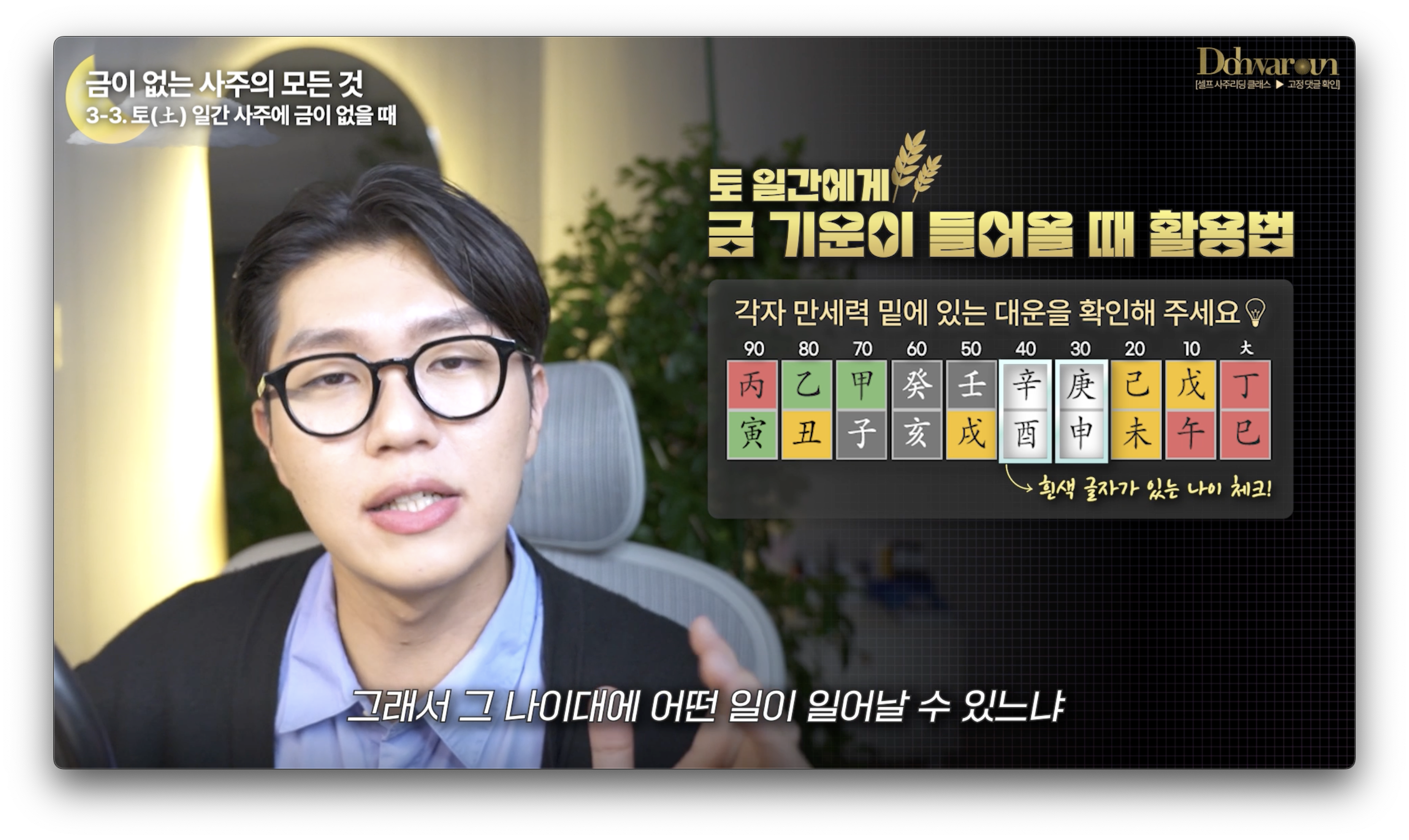 금이 없는 사주
