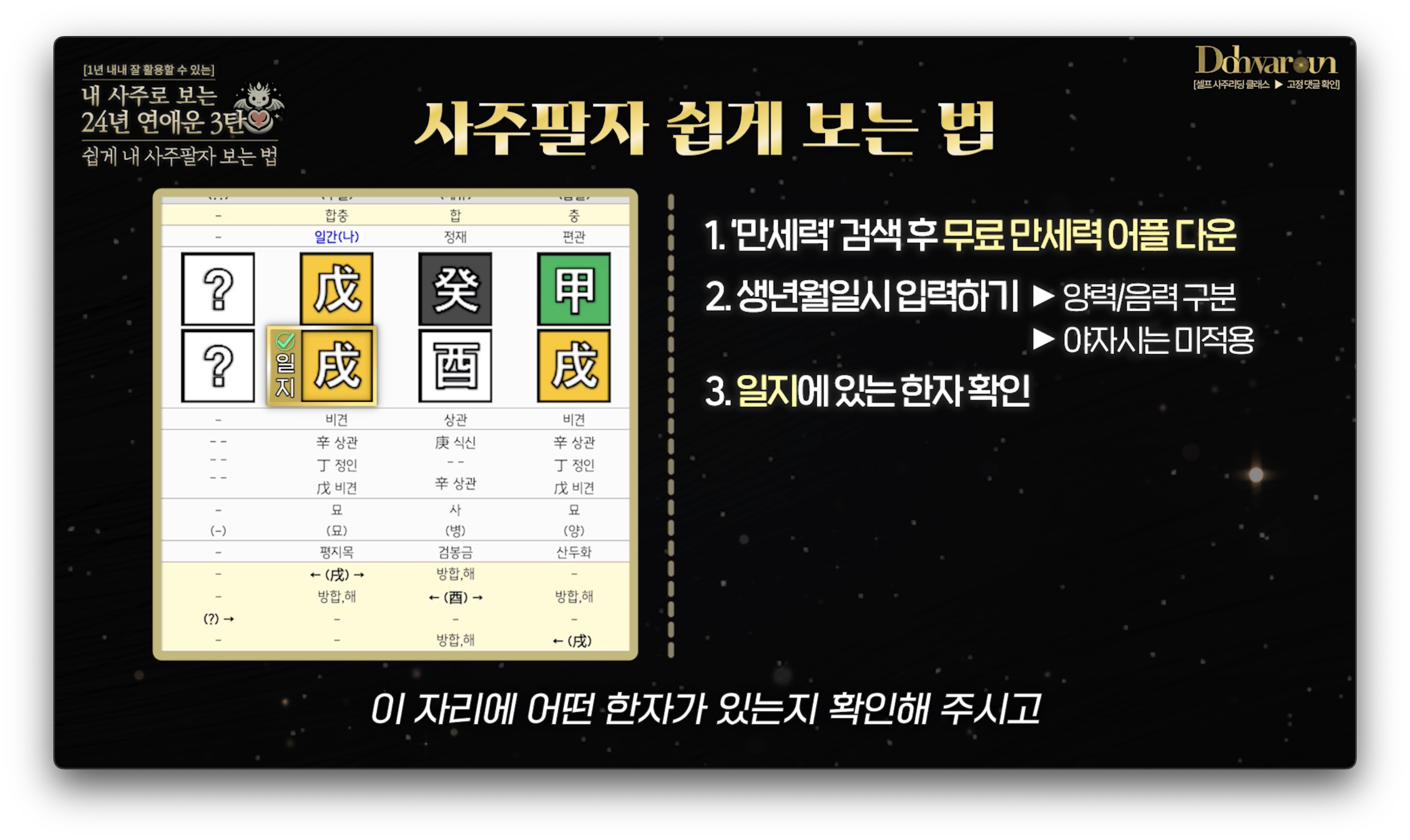 연애운 보는법