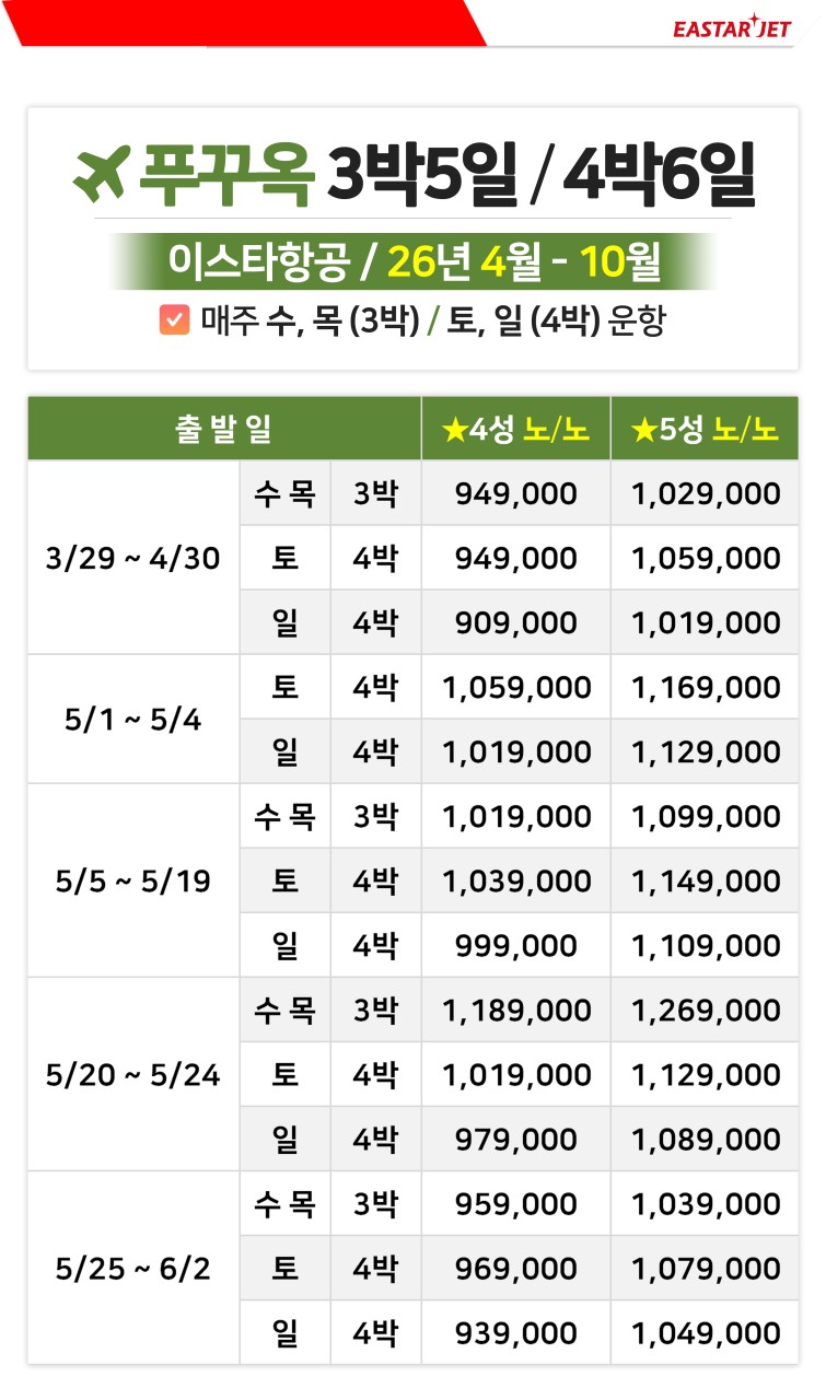 푸꾸옥 3월출발