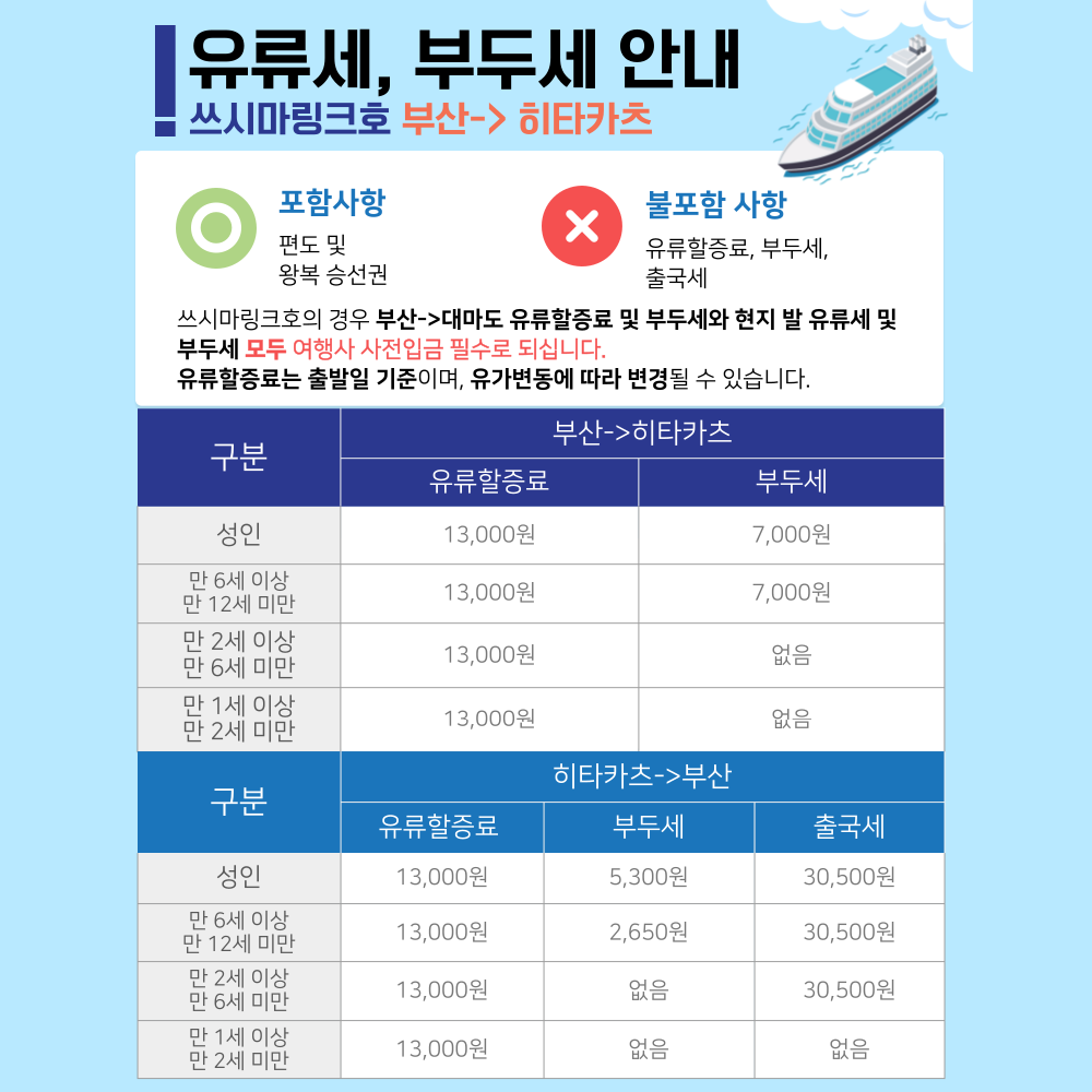 [나의여행 여름방학 이벤트링크] 대마도 배편 쓰시마링크호 8월 방학 이벤트 전동자전거 대여 무료 서비스 제공 1박2일 당일치기