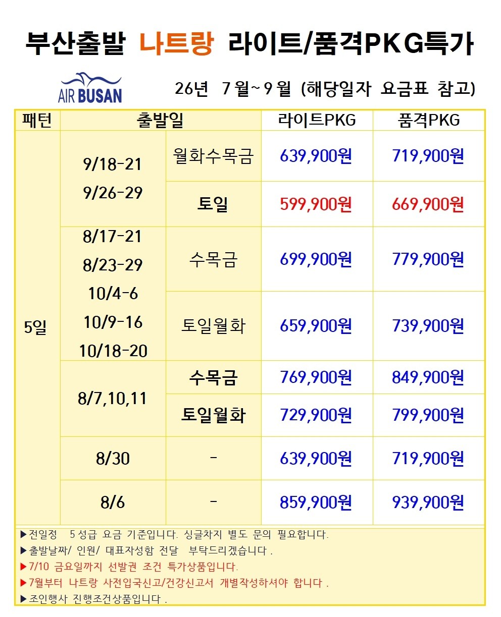 [부산 출발 - 에어부산] 나트랑+달랏 5일 #노팁노옵션 #베스트셀러 #특급호텔