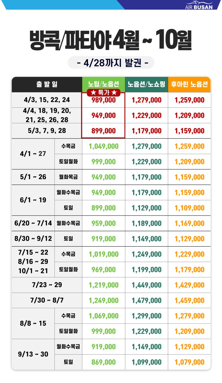 부산출발에어부산방콕파탸야패키지