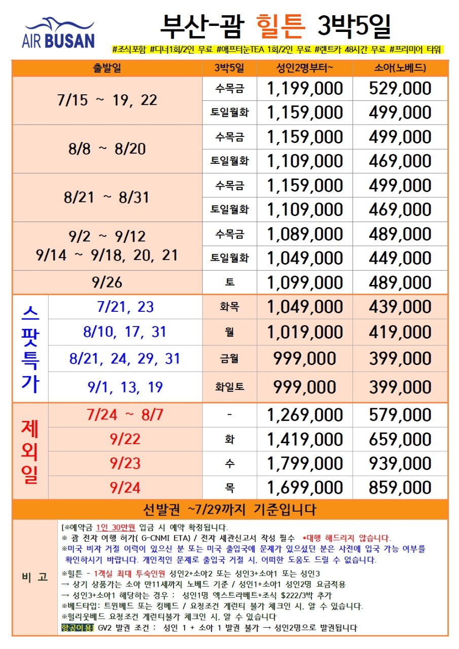 [부산출발 - 에어부산  괌 힐튼 패케지 5일 #시내관광 #가성비 #노쇼핑 복제