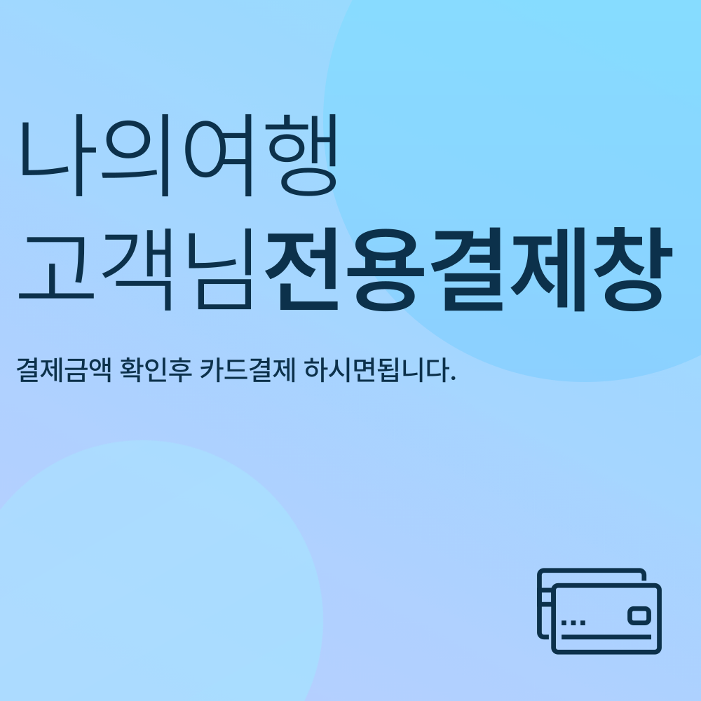 나의여행 고객님 전용결제창 복제