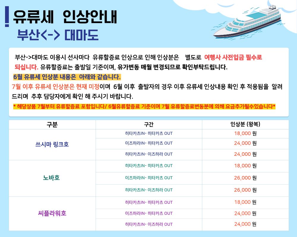 대마도 쓰시마링크호 1박2일 패키지 이즈하라뷰호텔 또는 펜션 숙박 #온천포함# BBQ석식