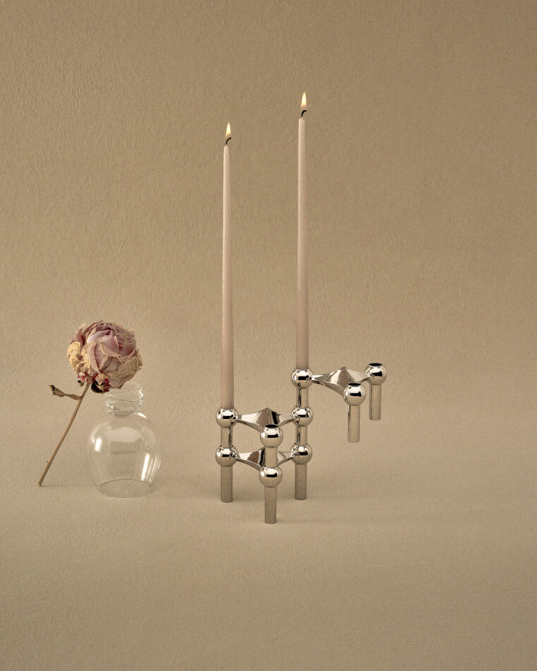 Stoff Nagel Candle Holder