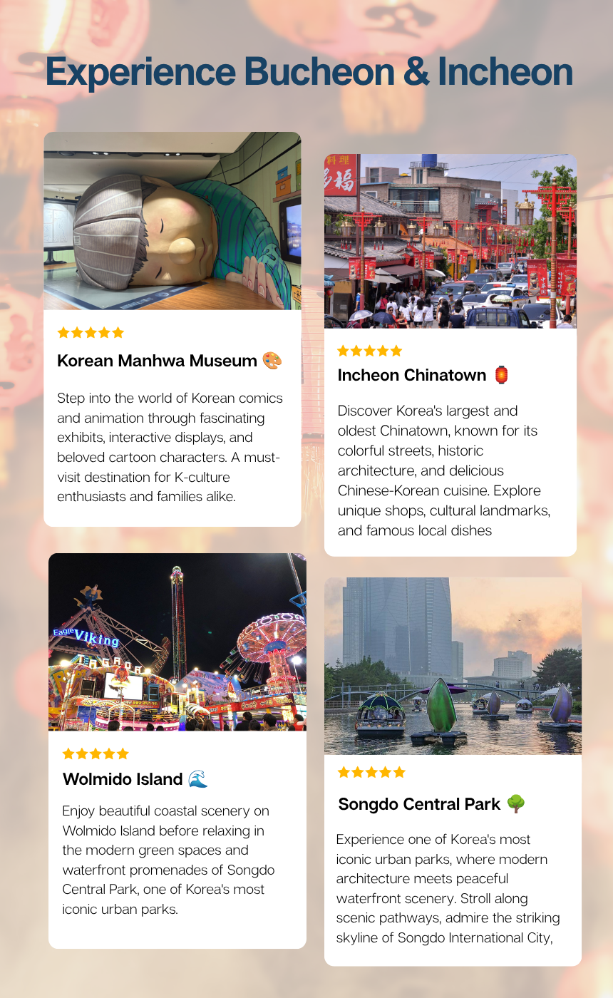 EG Tour [T12] Bucheon & Incheon Chinatown Tour