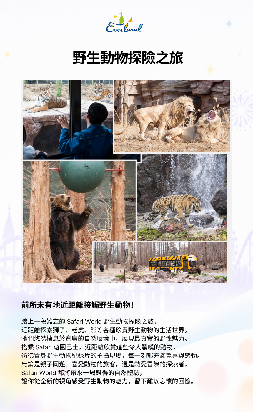 【7月 & 8月｜每週六、日】EG 愛寶樂園 & 龍仁傳統市場一日遊