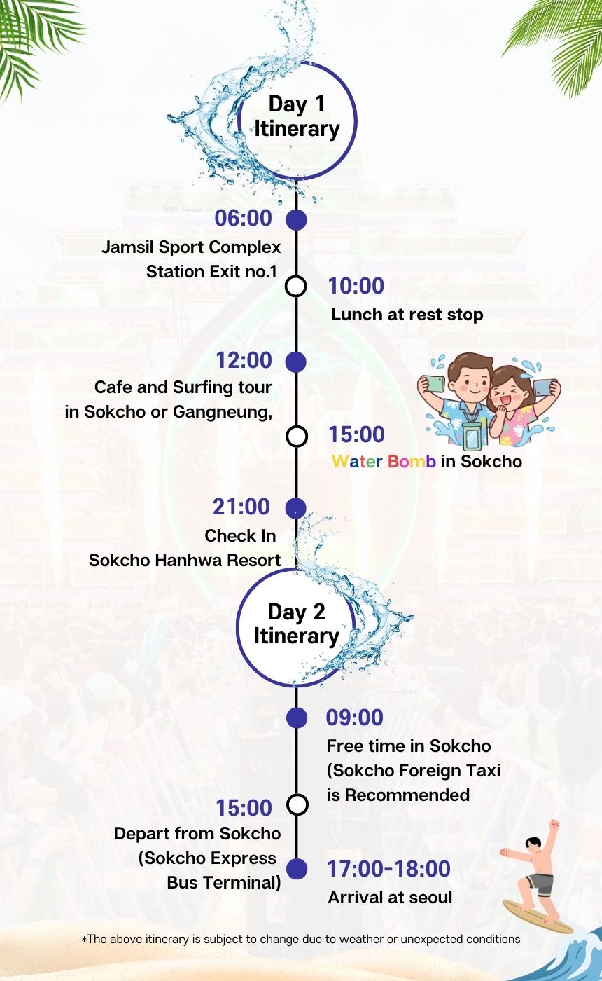 [08/22] 2026 Water Bomb in Sokcho (feat. over night *Gangneungg)🌊[SEOUL DEPARTURE]