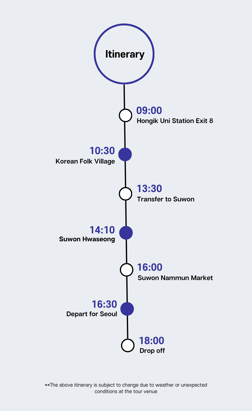 [9/13] EG TOUR [R1] Suwon & Yongin Traditional Hallyu Tour