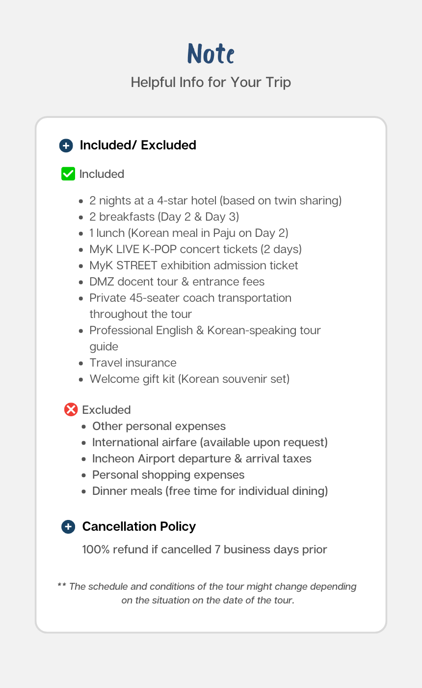 [6/26, 27,28] 2026 MyK FESTA K-POP Concert & Seoul Culture Tour