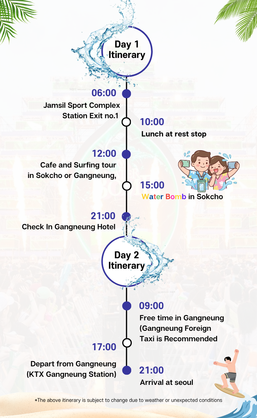 [08/22] 2026 Water Bomb in Sokcho (feat. over night *Gangneungg)🌊[SEOUL DEPARTURE]