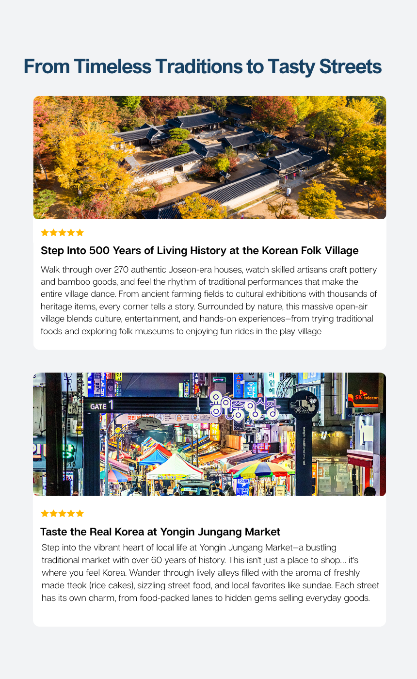 [5/2] Korean Folk Village & Yongin Market Day Tour