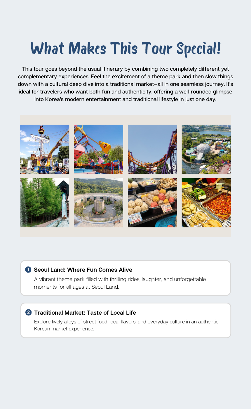 [5/30] Seoul Land + Traditional Market Experience