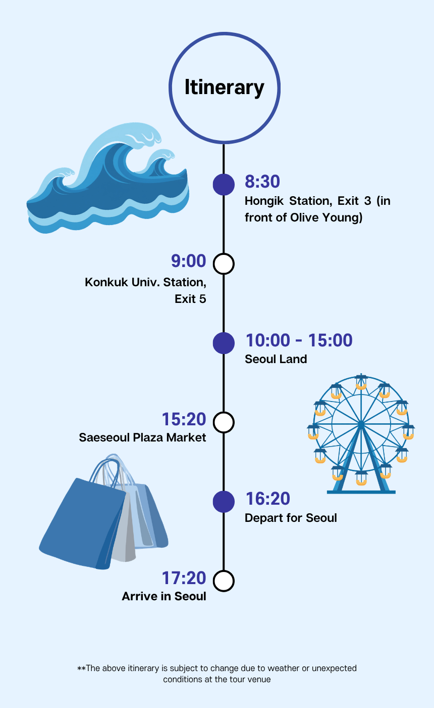 [6/13, 6/27] Everland Theme Park & Yongin Market Day Tour